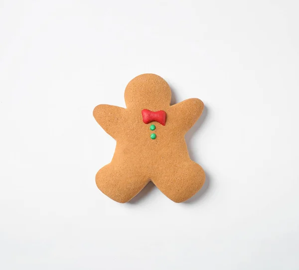 Tasty homemade Christmas cookie on white background, top view — Stock Photo, Image