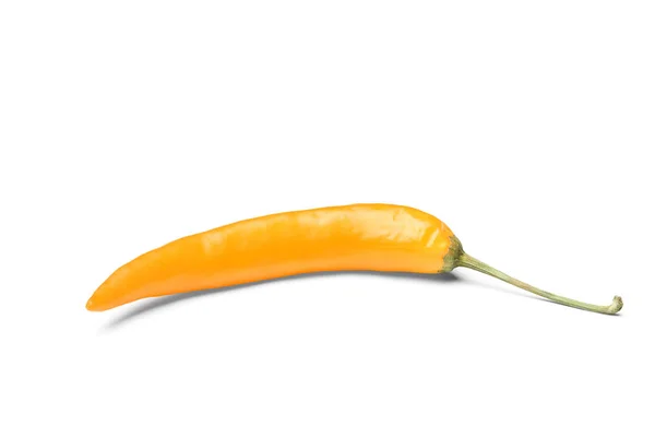 Ripe yellow hot chili pepper on white background — Stock Photo, Image