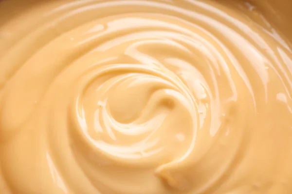 Delicioso fondue de queijo como fundo, vista close-up — Fotografia de Stock