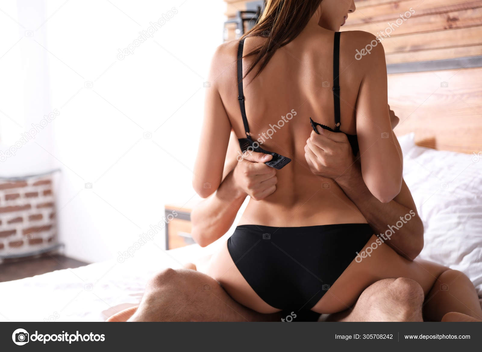 Passionate young couple having sex on bed at home, closeup Stock Photo by ©NewAfrica 305708242 photo