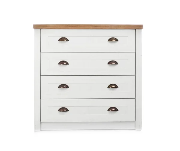 Moderne commode geïsoleerd op wit. Meubilair voor garderobe kamer — Stockfoto