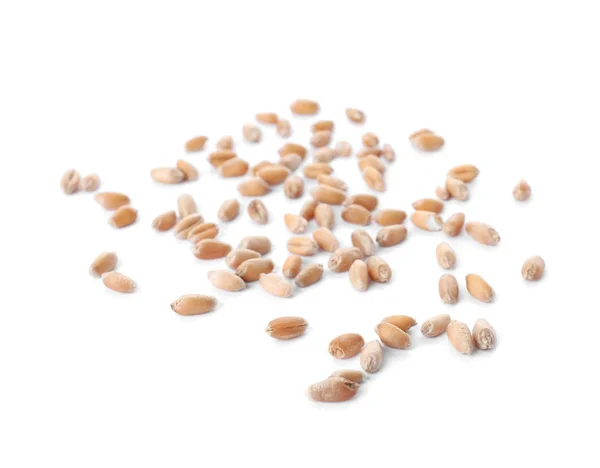 Wheat grains on white background. Cereal crops — Stock Photo, Image