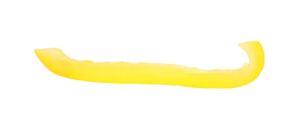 Cortar pimiento amarillo aislado en blanco — Foto de Stock