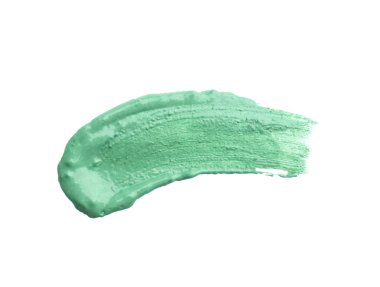 Beyaz arka planda spirulina yüz maskesi örneği