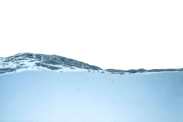 Klar färskvatten våg på blå bakgrund — Stockfoto