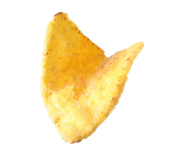 Tasty Mexican nacho chip on white background — Stock Photo, Image