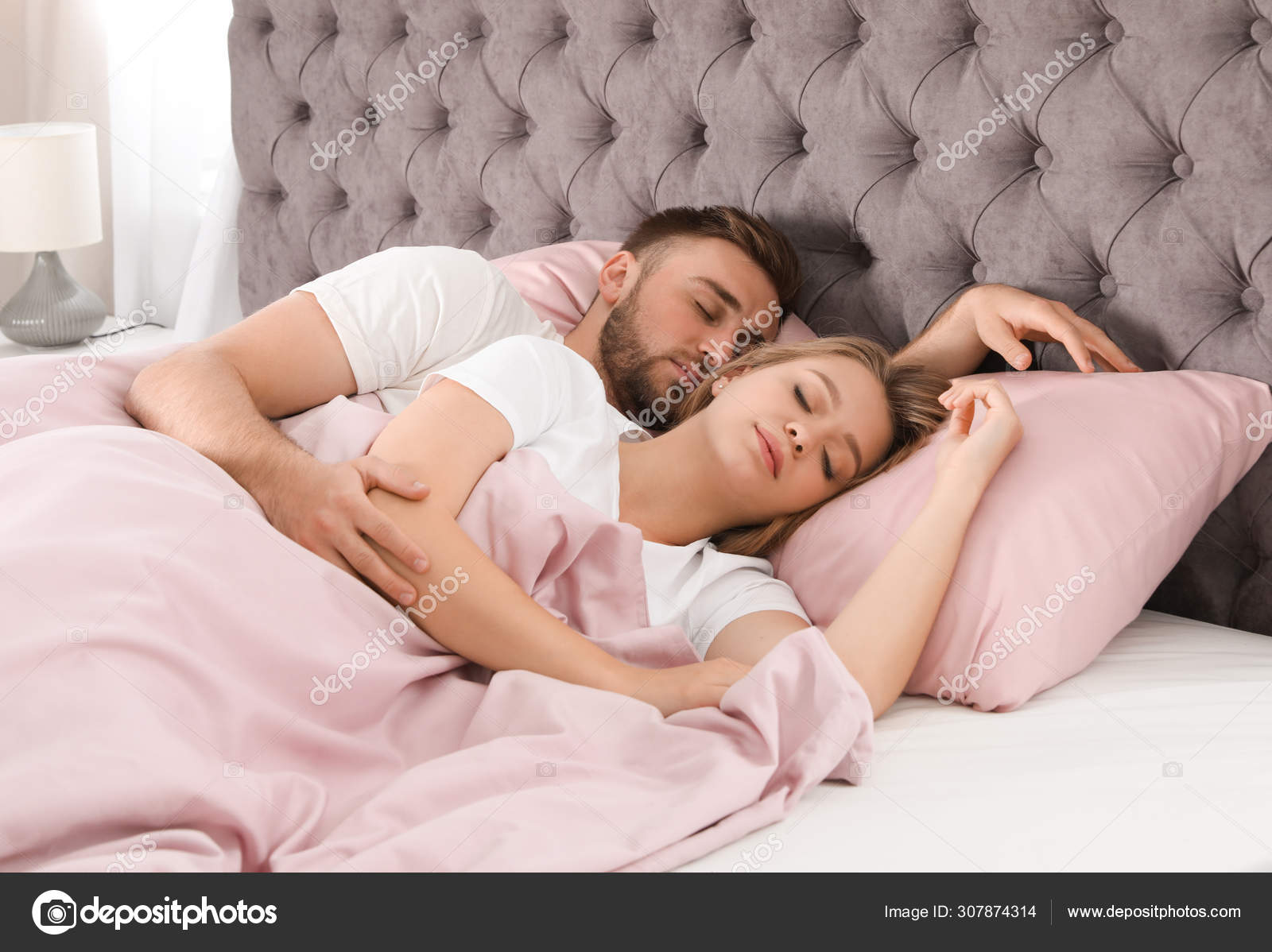 Young Couple Sleeping Together In Bed At Home Stock Photo Image By C Newafrica Young Couple Sleeping Together In Bed At Home Stock Photo Image By C Newafrica