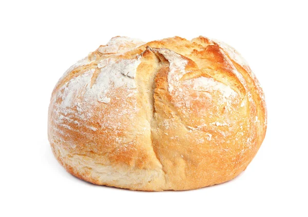 Laib frisches Brot auf weißem Hintergrund — Stockfoto