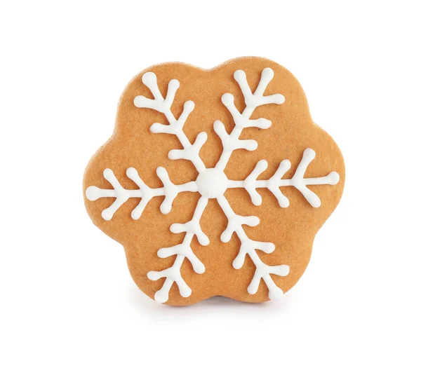 Savoureux biscuit de Noël fait maison sur fond blanc — Photo