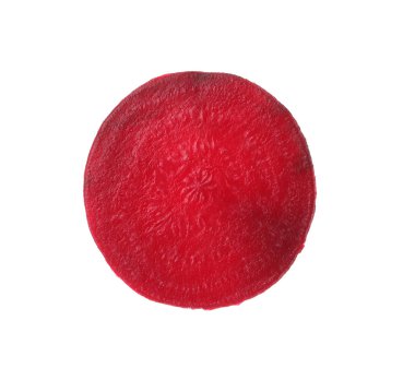 Beyaz arka planda kesilmiş haşlanmış kırmızı pancar