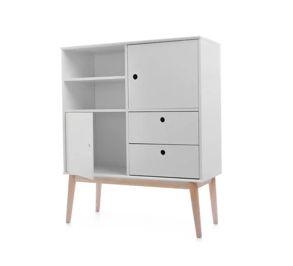 Moderne kast geïsoleerd op wit. Meubilair voor garderobe kamer — Stockfoto