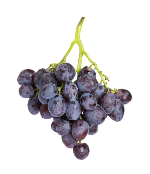 Група свіжого стиглого соковитого винограду ізольовані на білому — стокове фото