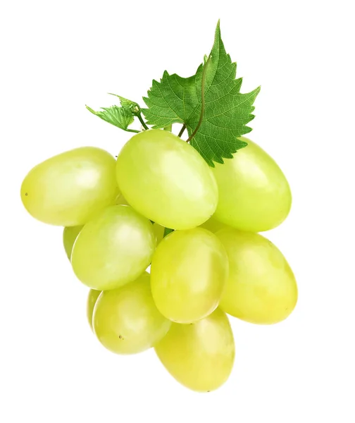 Uvas frescas maduras e suculentas, isoladas a branco — Fotografia de Stock