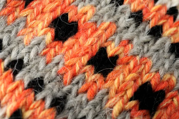 Gestrickte weiche Wollsocke als Hintergrund, Nahaufnahme — Stockfoto