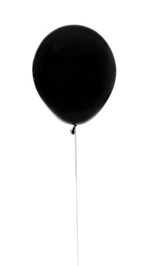 Beyaz arka planda siyah balon. Cadılar Bayramı partisi