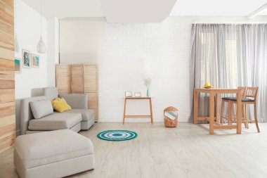 Şık konforlu mobilyalar ile modern oda iç