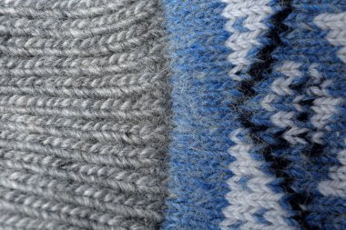 Arka plan olarak örme yumuşak yünlü çorap, closeup