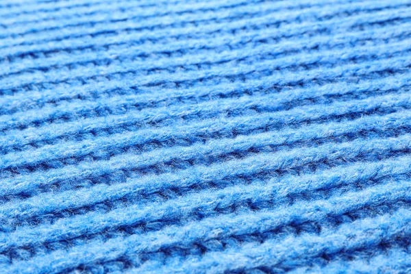 Camisola de inverno azul como fundo, vista close-up — Fotografia de Stock