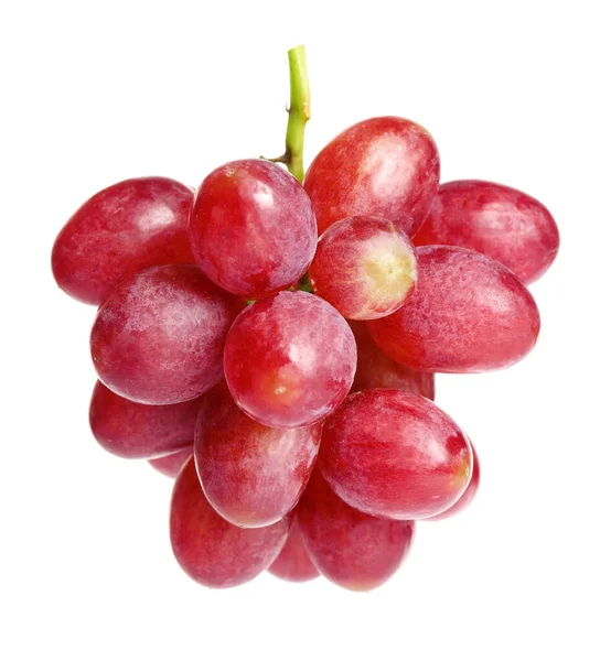 白に分離新鮮な熟したジューシーなピンクのブドウ — ストック写真