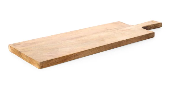 Tablero de madera limpio vacío aislado en blanco — Foto de Stock