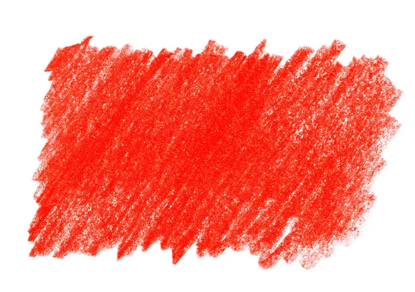 Rood potlood op witte achtergrond, bovenaanzicht — Stockfoto