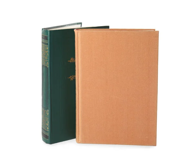 Books with blank covers on white background — Stock Photo, Image