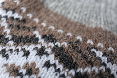 Arka plan olarak örme yumuşak yünlü çorap, closeup