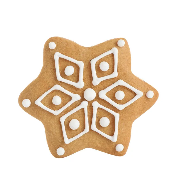 Sabrosa galleta casera de Navidad sobre fondo blanco — Foto de Stock