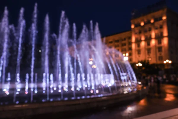 Verschwommene Ansicht der schönen Stadt bei Nacht. Bokeh-Effekt — Stockfoto