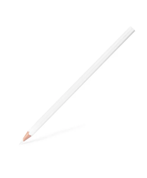 Wooden pencil on white background. School stationery — Stock Photo, Image