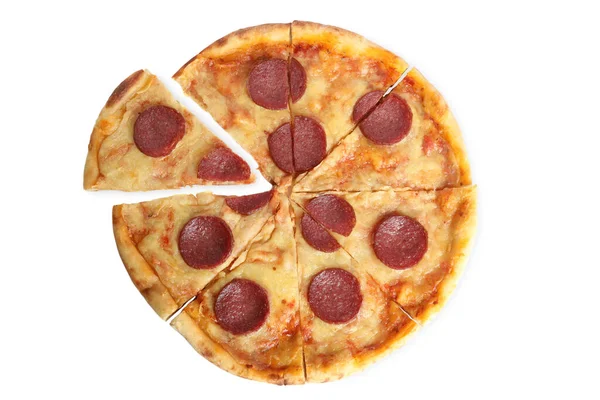 테이스티 페퍼로니 피자는 위에서 수있습니다 — 스톡 사진