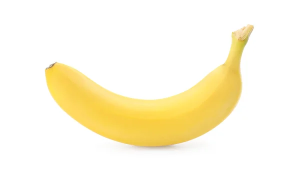 Heerlijke Rijpe Bananenvrucht Geïsoleerd Wit — Stockfoto