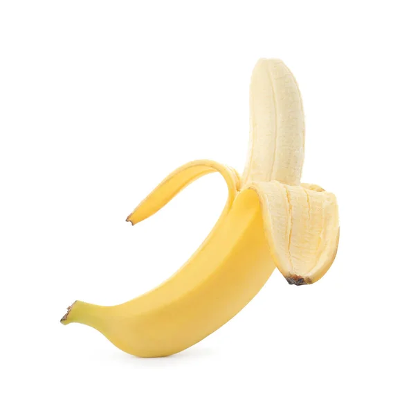 用白色的香蕉皮制成的香蕉皮 — 图库照片