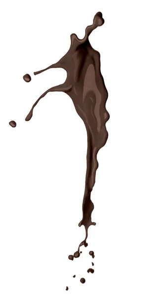 Roztavená Čokoláda Bílém Pozadí — Stock fotografie