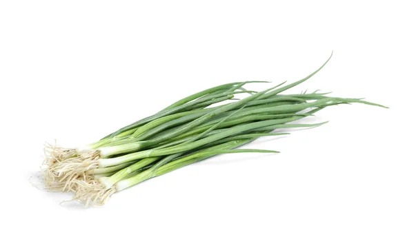 Fresh Green Spring Onions Isolated White — Stock Photo, Image