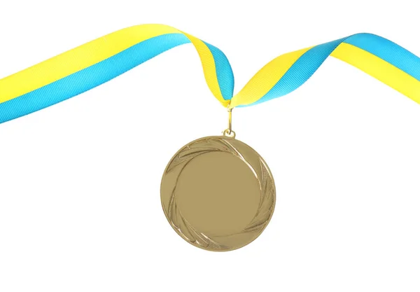 Goldmedaille Isoliert Auf Weiß Raum Für Design — Stockfoto