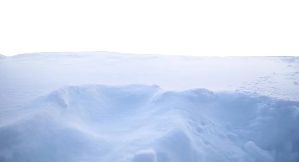Купа Снігу Білому Тлі Крупним Планом Дизайн Прапора — стокове фото
