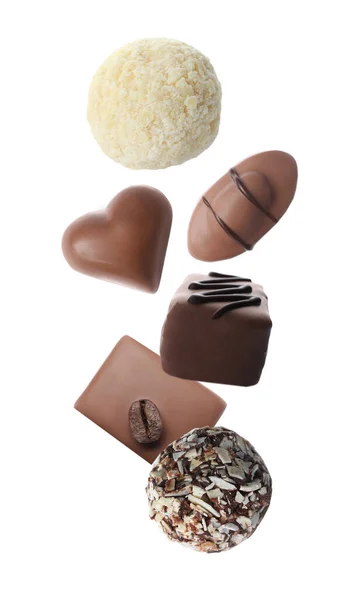 배경에 초콜릿 캔디들 — 스톡 사진