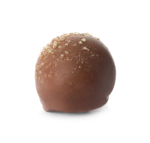 Lahodné Čokoládové Bonbóny Izolované Bílém — Stock fotografie