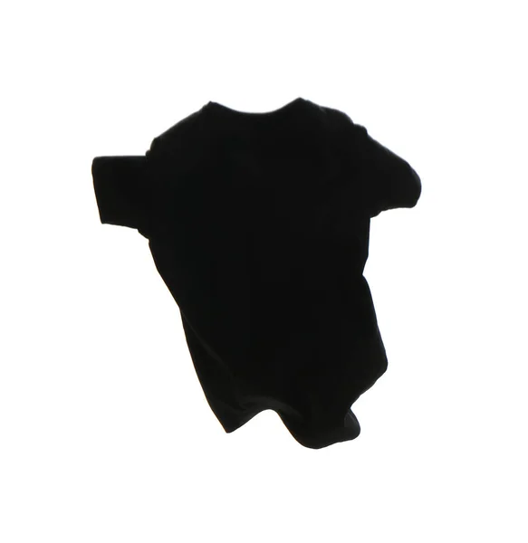 Shirt Noir Isolé Sur Blanc Des Vêtements Élégants — Photo