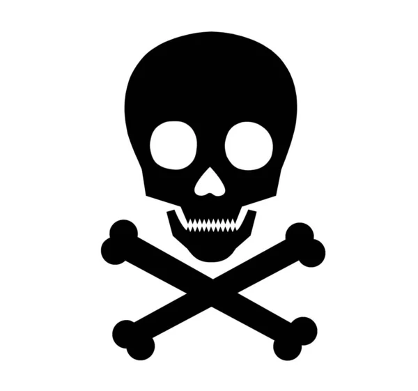 Skull Crossbones Illustration White Background Warning Symbol — Stock Photo, Image