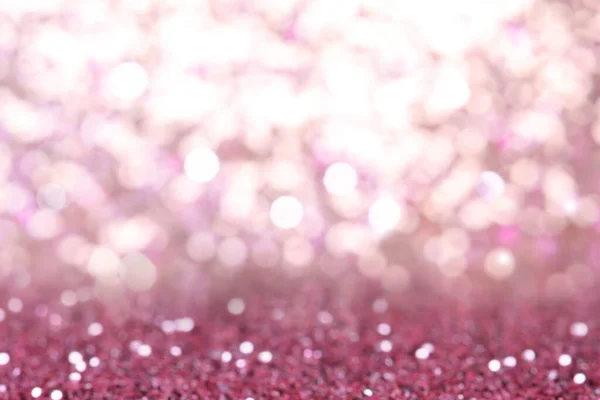 Verschwommener Blick Auf Rosa Glitzern Als Abstrakten Hintergrund Bokeh Effekt — Stockfoto