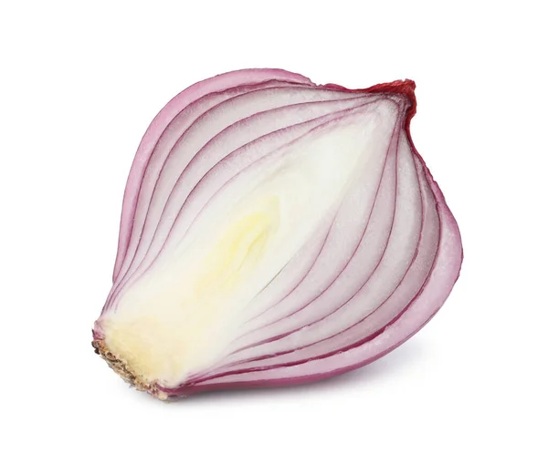 Fresh Cut Red Onion Isolated White — Stock Photo, Image