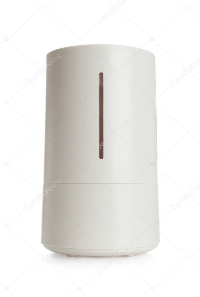 Modern stylish air humidifier isolated on white