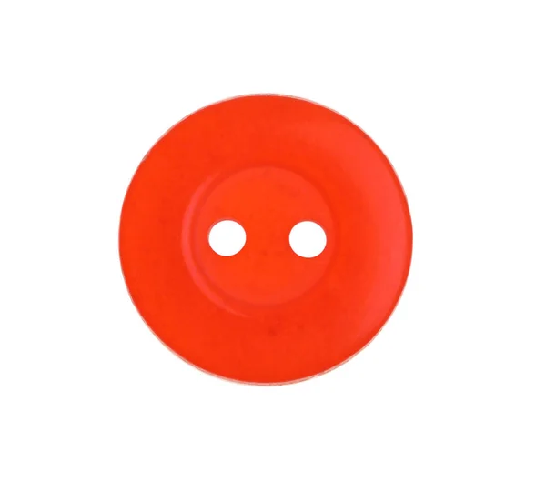 Röd Plast Syknapp Isolerad Vit — Stockfoto