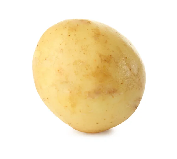 Verse Rauwe Biologische Aardappel Geïsoleerd Wit — Stockfoto