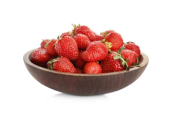 Ripe Strawberries Bowl Isolated White — Stock Photo, Image