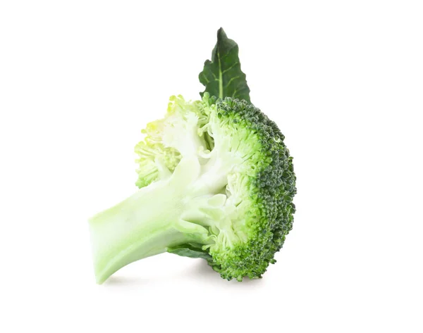 Färsk Grön Broccoli Isolerad Vitt Ekologiska Livsmedel — Stockfoto