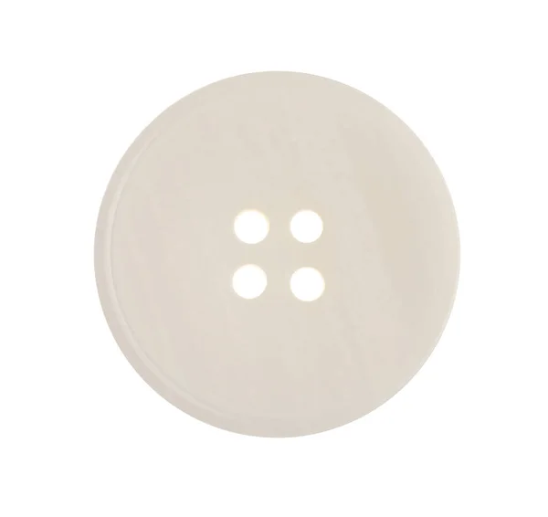 Modern Plastic Sewing Button Isolated White — Stock Photo, Image