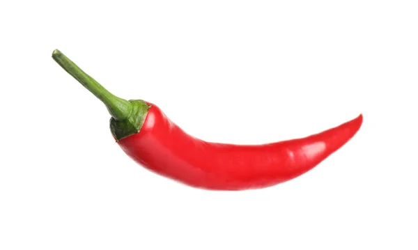 Vörös Forró Chili Paprika Izolált Fehér — Stock Fotó